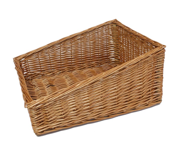 FRANK FLECHTWAREN | Regalkorb Natur, WEIDE, Breite 40 cm, Tiefe 50 cm, vordere Höhe 13 cm, hintere Höhe 22 cm