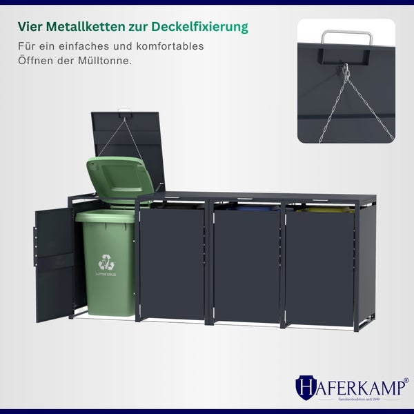 Badezimmermöbel-Set in Eichenoptik mit Hochschrank, Spiegel inklusive Ablage und Waschbeckenunterschrank.