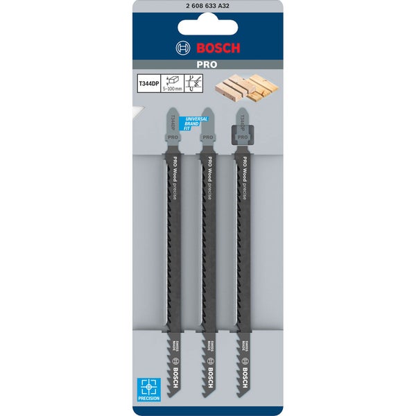 Bosch PRO Wood precise T344DP Stichsägeblatt 152 mm 3-tlg. - 2608633A32