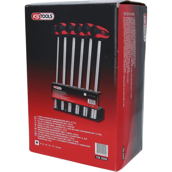 KS TOOLS T-Griff-Nussschraubendreher-Satz 6tlg. 6-14 mm - 158.5000