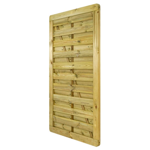 Holzzauntor mit diagonaler Anordnung der Latten