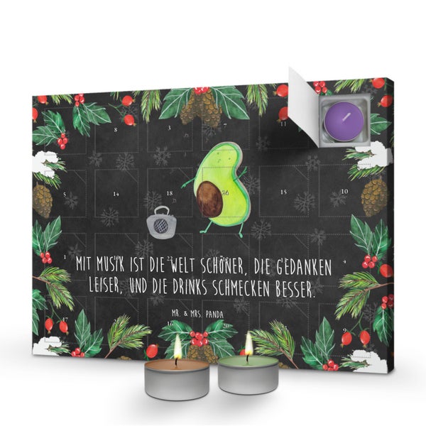 Mr. & Mrs. Panda Duftkerzen Adventskalender Avocado Tanzen - Schwarz