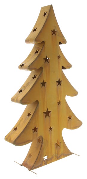 Dekorativer Weihnachtsbaum aus Metall mit Sternenmuster