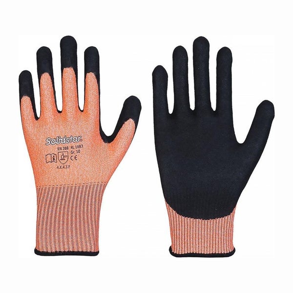 Solidstar Montagehandschuhe mit Nitrilbeschichtung für sicheren Halt bei Handwerksarbeiten in Größe 10