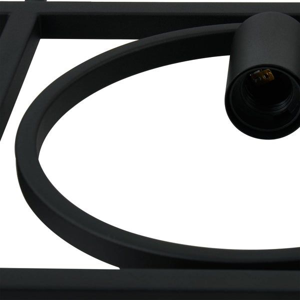 Lindby Pendelleuchte Mateja (Modern) in Schwarz aus Textil (4 flammig, E27) - Deckenlampe Esstischlampe Hängelampe Hängeleuchte Wohnzimmerleuchte
