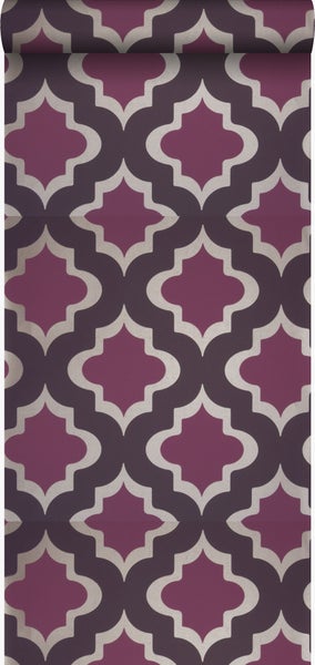 Origin Wallcoverings Tapete Kasbah-Motiv Aubergineviolett - 52 cm x 10.05 m - 307101