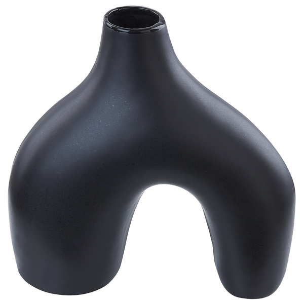 Blumenvase LAMIA Keramik 30 cm Schwarz