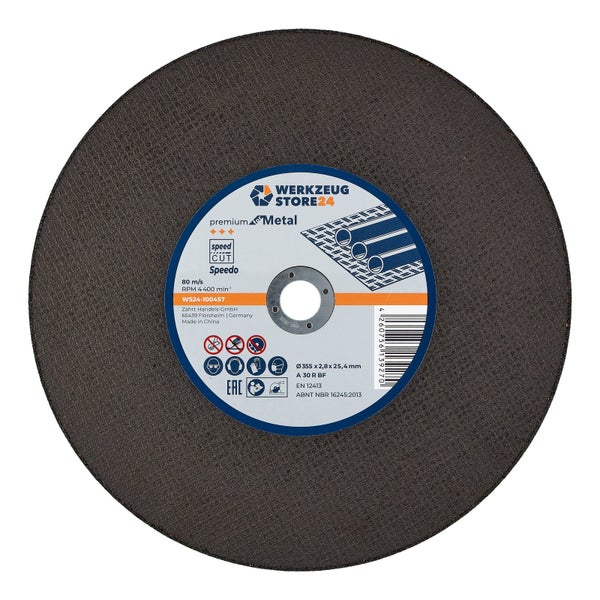 WS24 Spezialtrennscheibe, gerade Ø 355x2,8x25,4 mm A36 R BF