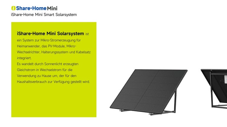 Slenergy 800 Watt Balkonkraftwerk inklusive Aufständerung/ Halter/ Verlängerungskabel/ Mikrowechselrichter mit Wlan