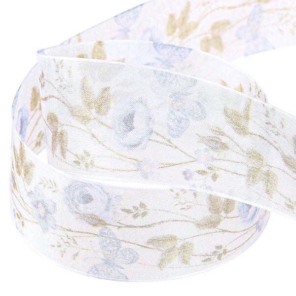 Dekoratives Schleifenband mit Blumenmuster