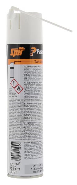 Werkzeugreiniger Spit Paslode 300 Milliliter Spraydose mit Sprühkopf und Verlängerungsrohr.