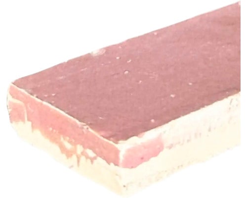 Handgefertigte Fliese Zellige Bejmat 12 vieux rose 5x15cm glänzend