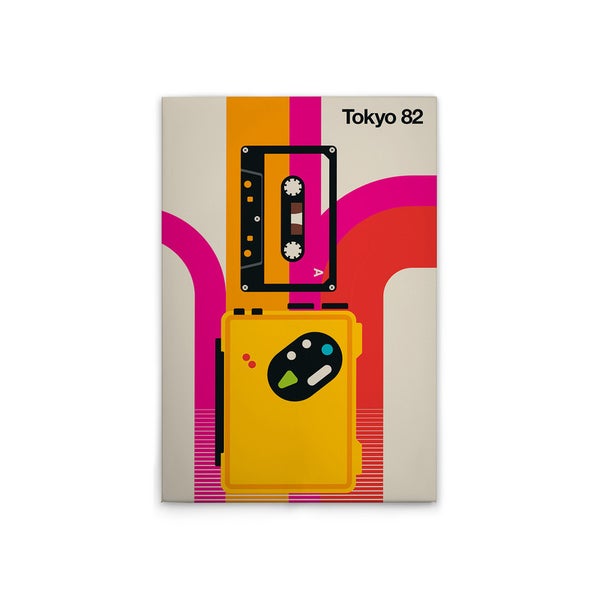 Dekorative Leinwand mit Kassettenrekorder Motiv