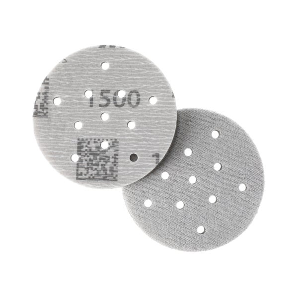 Mirka Iridium Soft Schleifscheiben Ø 77 mm / Korn P1500 / Klett Multifit / 20 Stück / schaumbasiertes Schleifmittel für präzises Trockenschleifen, Klarlackschliff, Finish