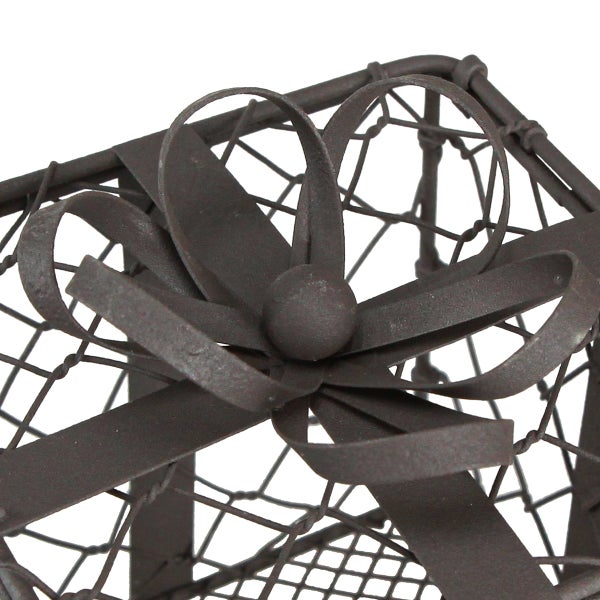 Dekorative Drahtbox mit Schleife