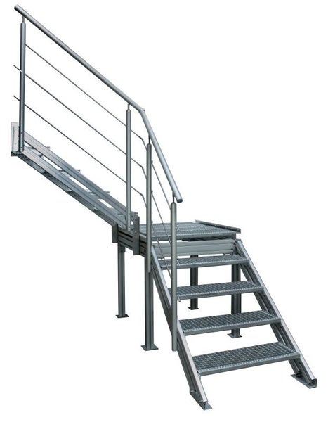 Metalltreppe mit Geländer