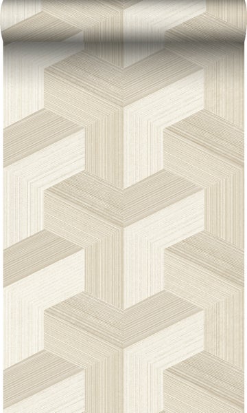 Origin Wallcoverings Tapete 3D-Muster Hellbeige - 0.53 x 10.05 m - 347948