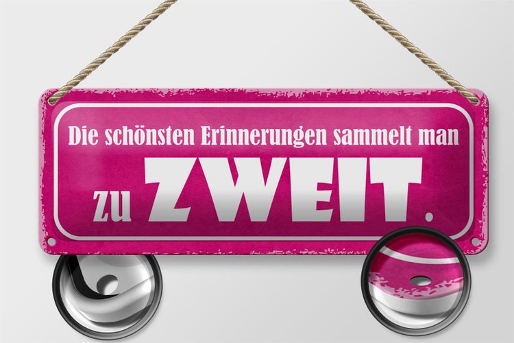Blechschild Spruch 27x10cm die schönsten Erinnerungen Zweit Dekoration