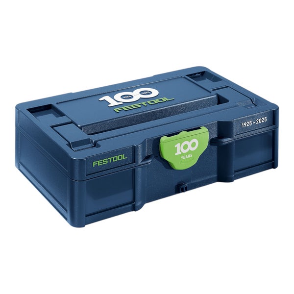 Festool Systainer Werkzeugkoffer 100 Jahre Jubiläumsedition mit Festool Logo.