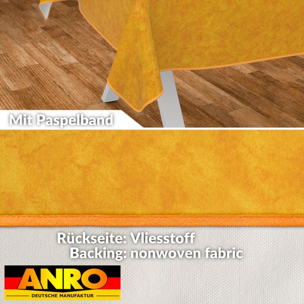 Tischdecke mit Paspelband und Vliesstoff-Rückseite