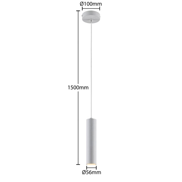 PRIOS Pendelleuchte Neliyah (Modern) in Weiß aus Metall (1 flammig, GU10) - Deckenlampe Esstischlampe Hängelampe Hängeleuchte Wohnzimmerleuchte