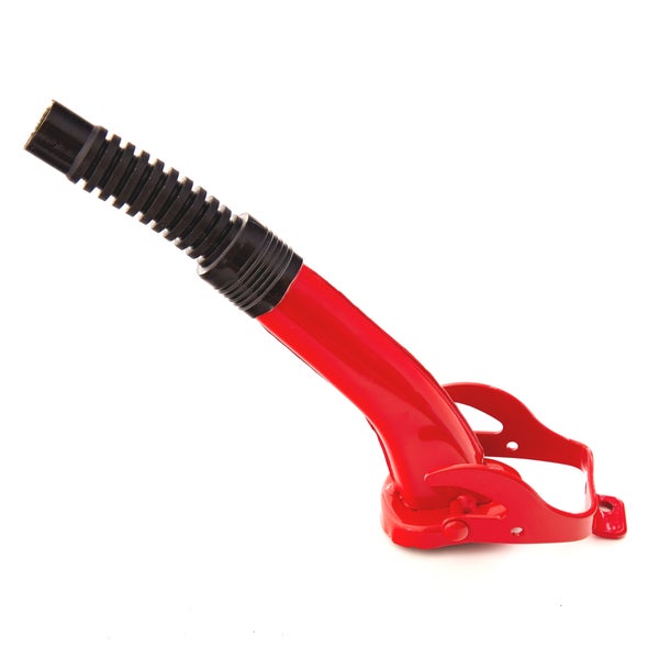BW® Ausgießer flexibel für Kraftstoffkanister Metall Benzinkanister 5 / 10 / 20 Liter - Flex Standard mit Halterung für 10 / 20 Liter Kanister - Rot - RAL 3000 - Made in Europe