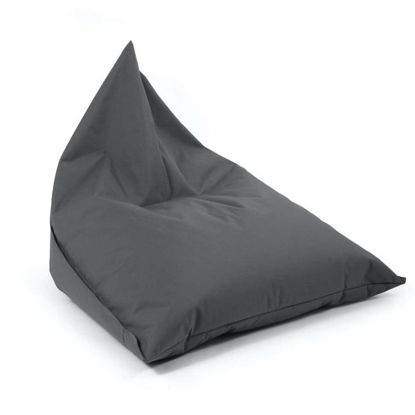 Sitzsack Outdoor für Balkon und Garten 'Der Sommerschlitten', Bean Bag mit EPS-Perlen Füllung, Relaxliege federleicht, Liegekissen, Bodenkissen für Kinder und Erwachsene in anthrazit