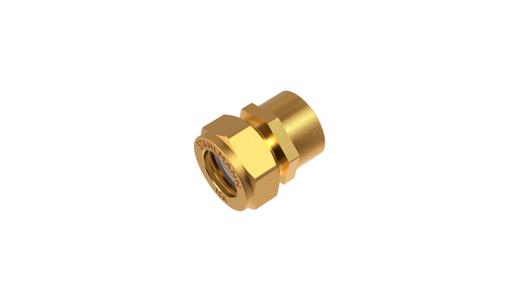 Stahlmann Messing-Fitting für Wellrohr 15A, Rohrverbinder aus Messing.