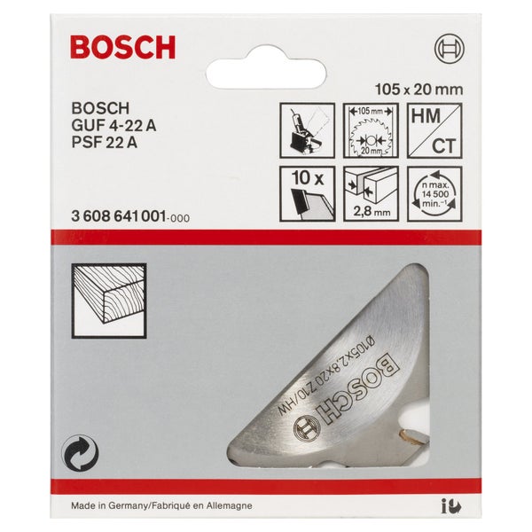 Bosch Scheibenfräser, 10, 20 mm, 2,8 mm - 3608641001