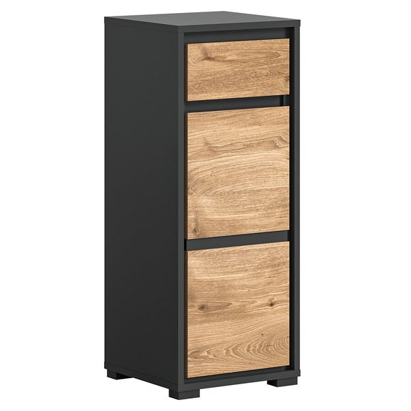 Jaru Badschrank 1 Schublade 1 Tür Eiche Dekor. 35 X 31 X 87 cm