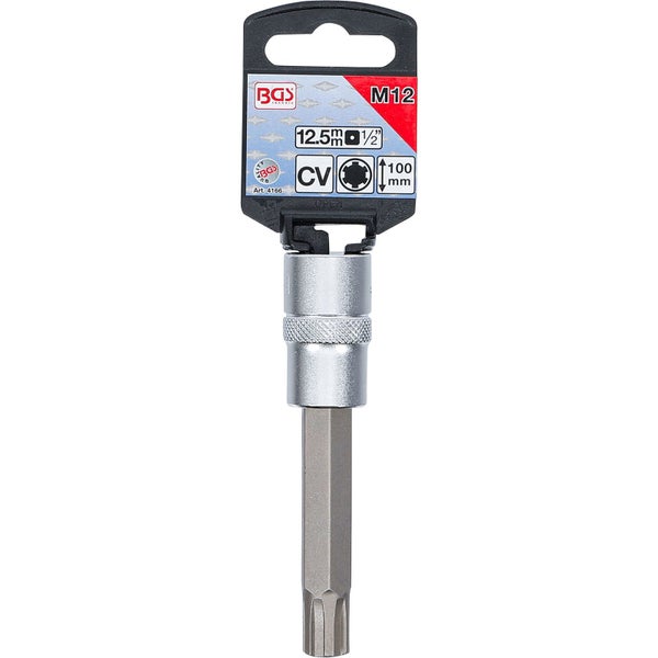 BGS Technic Innenvielzahn-Bit mit Adapter M12