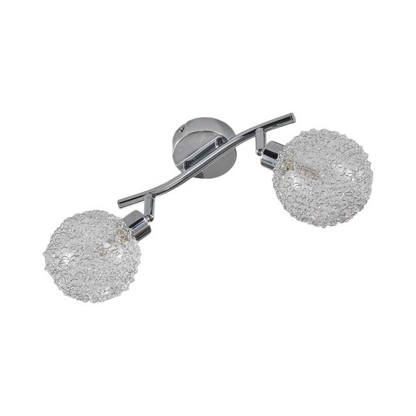 Lindby Deckenlampe Ticino in Chrom aus Metall (2 flammig, G9) - Deckenleuchte Lampe Flurleuchte