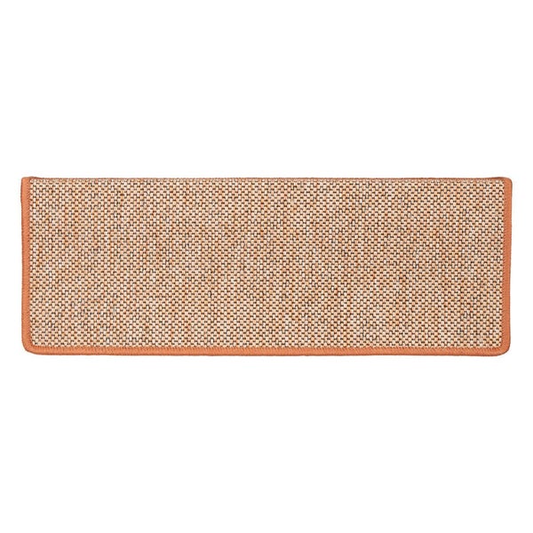FLOORDIREKT Stufenmatte Sabang - Sisaloptik - Gekettelter Rand & Selbstklebend - Terra - 23,5 x 65 cm - Rechteckig