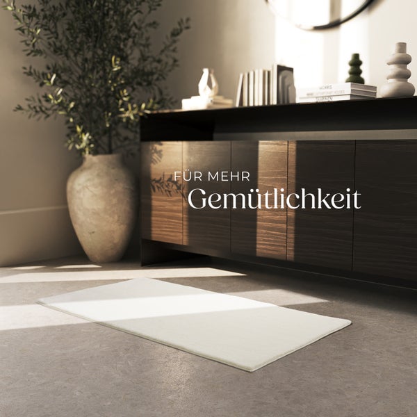 Kurzflorteppich tectake rutschfeste Unterseite verschiedene Größen und Farben 60 x 110 cm