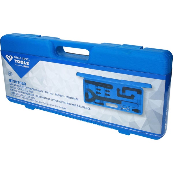 Brilliant Tools Motor Einstellwerkzeug Satz für VAG Benzinmotoren in blauer Aufbewahrungsbox