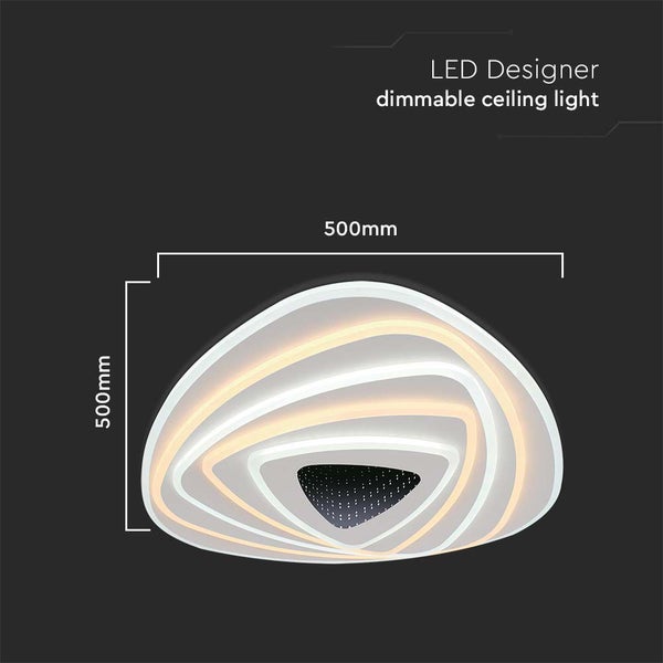 V-TAC VT-7959 - Designer-Deckenleuchten - IP20 - Weißes Gehäuse - 120 Watt - 12800 Lumen - 3IN1