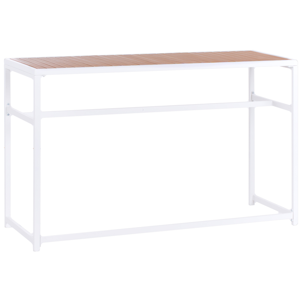 Gartenbar Set 2-Sitzer AVETRANA Metall Braun / Weiß