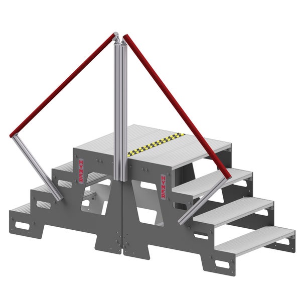 Hymer Treppe mit Handlauf für den sicheren Aufstieg