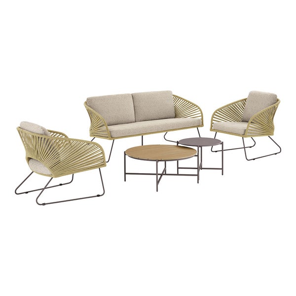 Novella Loungeset inkl. Kissen beige, sandfarben. 162 X 78 X 73 cm