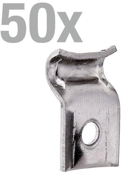 Set von 50 Stück Metallbefestigungsklammern für Paneele und Profile