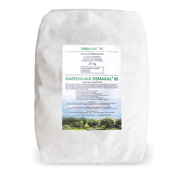 Sack Gartenkalk Osmakal 85, 25 Kilogramm, Kohlensaurer Magnesiumkalk