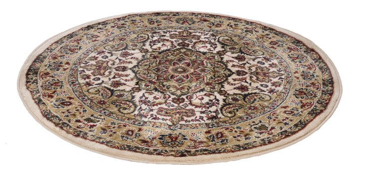 Gewebter Teppich im Orient-Design Hamadan Beige Ø 200 cm