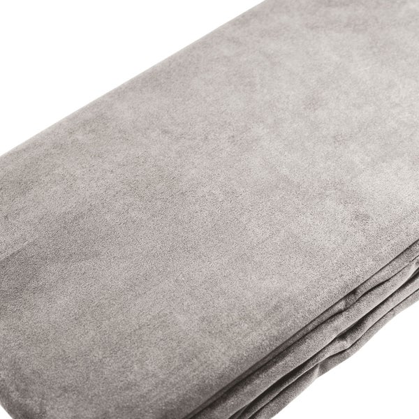 Beautissu Romantica Tagesdecke Wildleder Optik 210x280cm Hellgrau