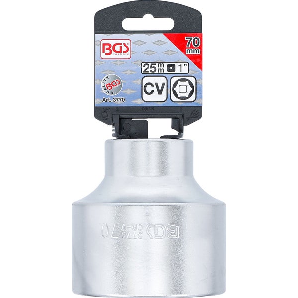 BGS technic Steckschlüssel-Einsatz mit 25 Millimeter, 1 Zoll und 70 Millimeter Größe