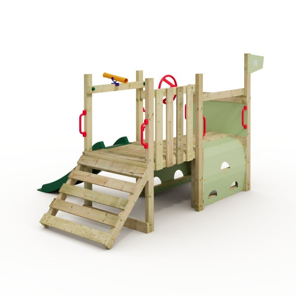 WICKEY Kleinkinder-Kletterturm My First Fort 2 mit Rutsche -rot