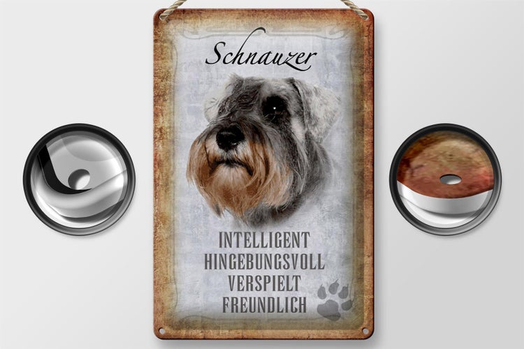 Blechschild Spruch 20x30cm Schnauzer Hund Schild