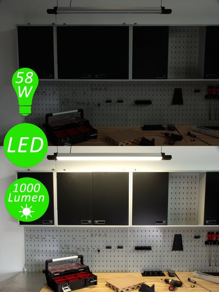 Ondis24 Werkstatt LED Lampe BrightBeat mit Bluetooth Lautsprecher