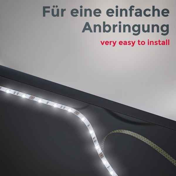 LED Strip 3 m - dimmbar, Fernbedienung, Farbwechsel, kürzbar, RGB