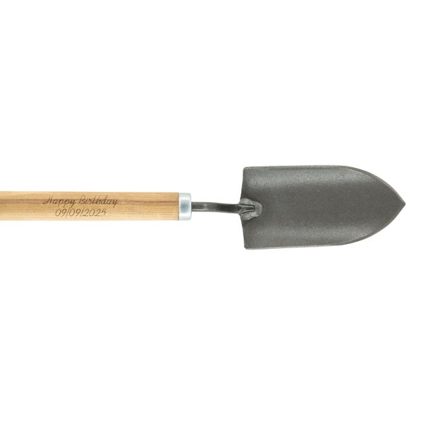 Gartenschaufel mit Holzstiel und personalisierter Gravur