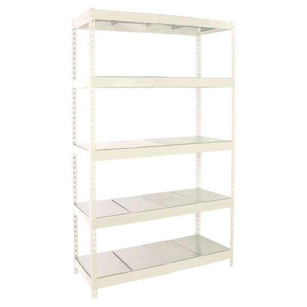 PROREGAL Schwerlastregal Big Metal Yeti Five HxBxT 200x120x45 cm Fachlast 400 kg Weiß